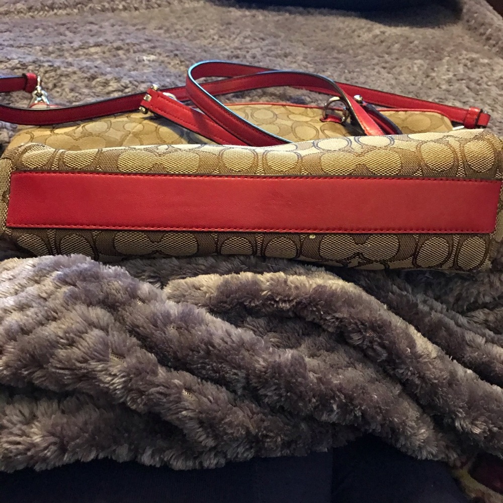 Coach Prairie Satchel Signature Khaki Jacquard VGC - Picture 6 of 8